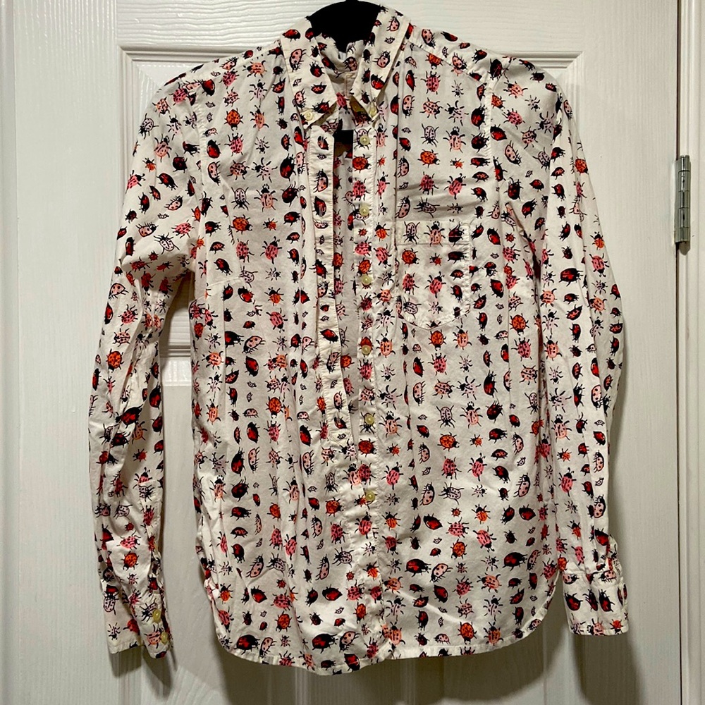 Ladybug realness! Great classic button down